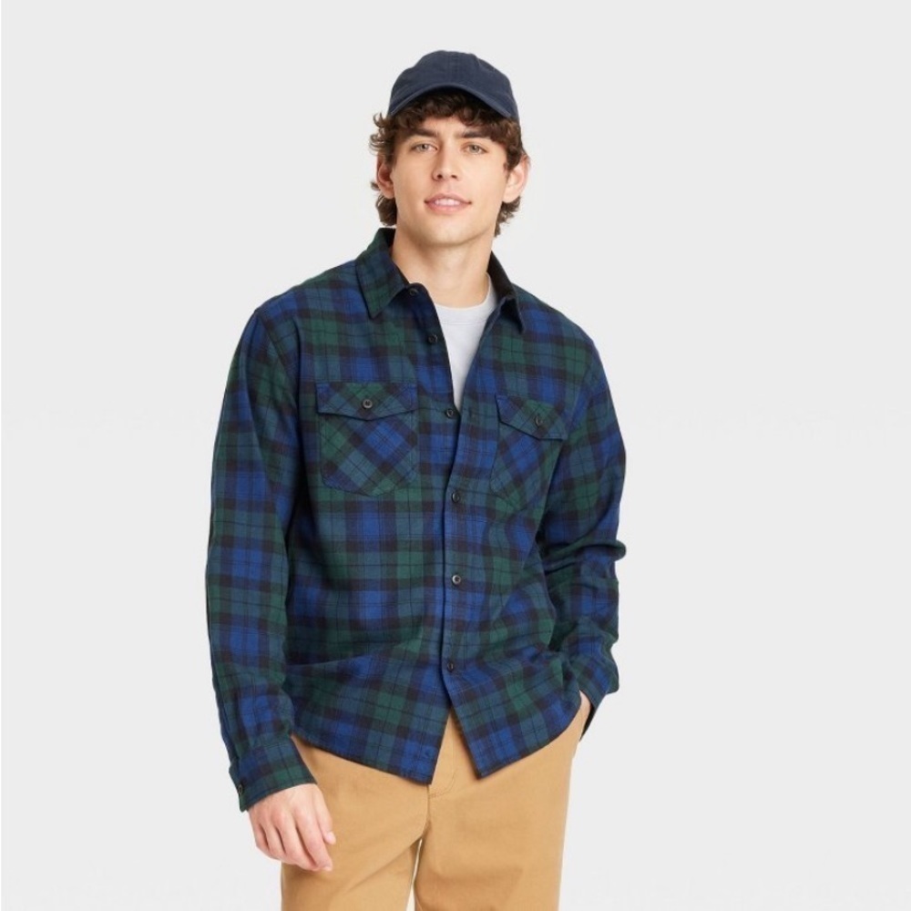 Goodfellow & co plaid heavyweight flannel nwt